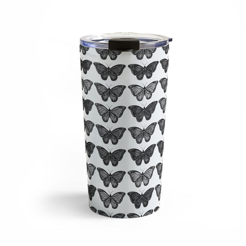 Avenie Butterfly Collection Black Travel Mug