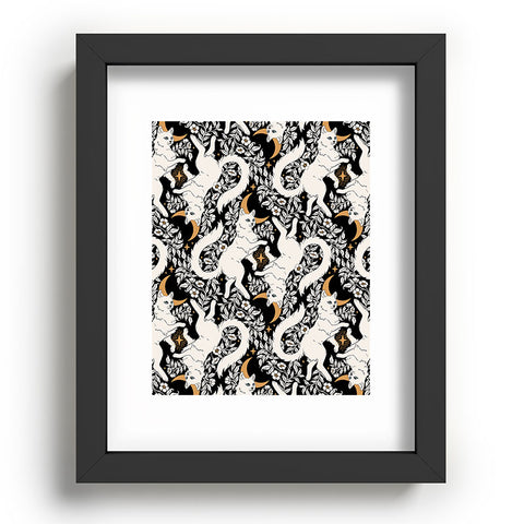 Avenie Celestial Cats Gold Recessed Framing Rectangle