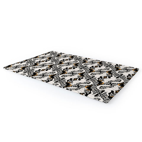 Avenie Celestial Cats Gold Area Rug