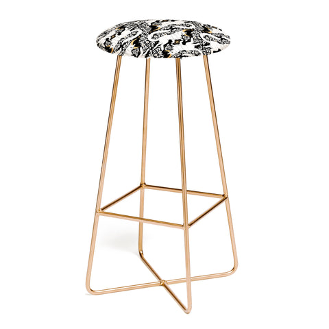 Avenie Celestial Cats Gold Bar Stool