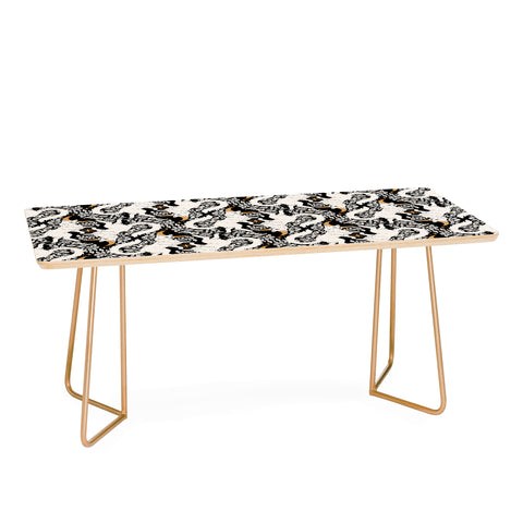 Avenie Celestial Cats Gold Coffee Table