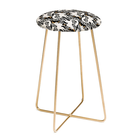 Avenie Celestial Cats Gold Counter Stool