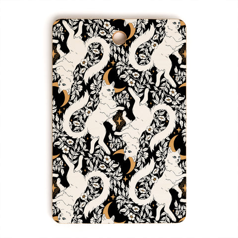 Avenie Celestial Cats Gold Cutting Board Rectangle