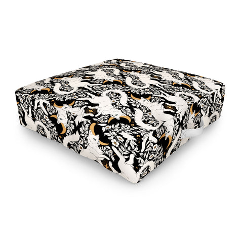 Avenie Celestial Cats Gold Outdoor Floor Cushion