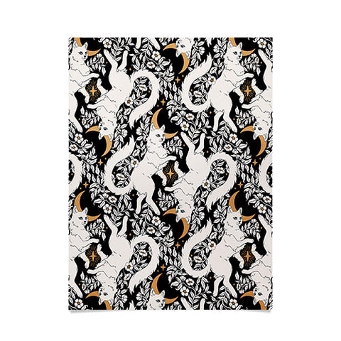 Avenie Celestial Cats Gold Poster