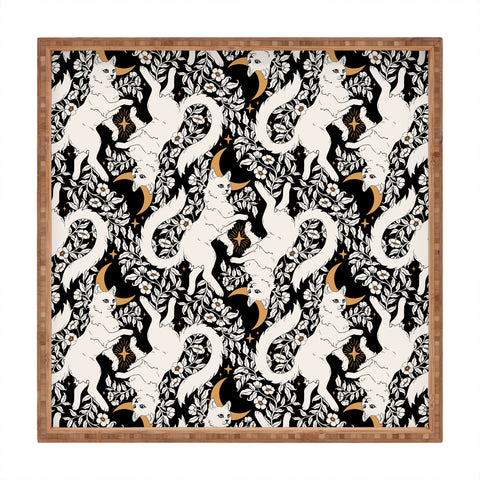 Avenie Celestial Cats Gold Square Tray