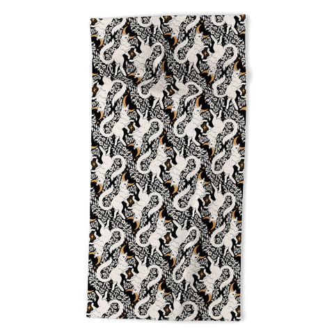Avenie Celestial Cats Gold Beach Towel