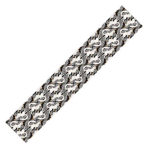 Avenie Celestial Cats Gold Table Runner