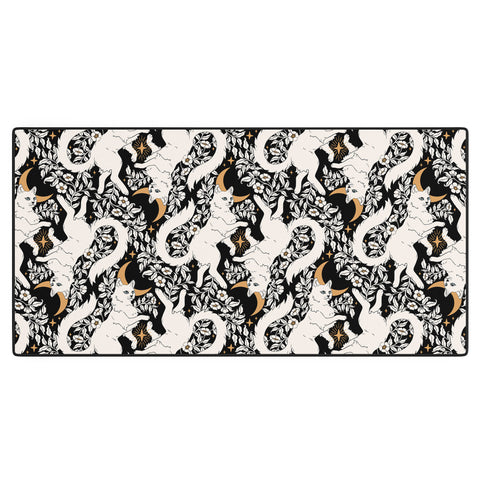 Avenie Celestial Cats Gold Desk Mat