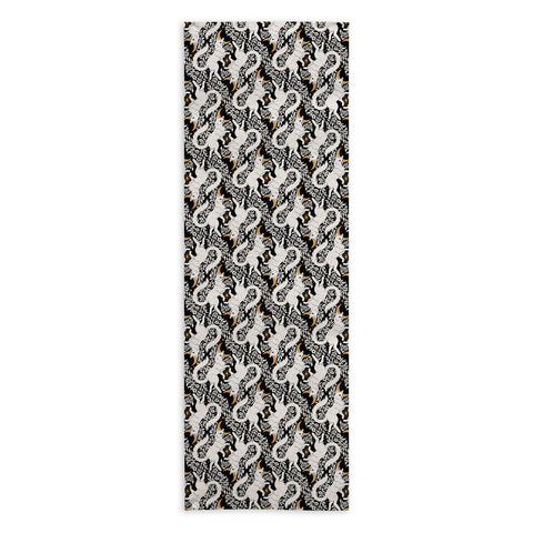 Avenie Celestial Cats Gold Yoga Towel