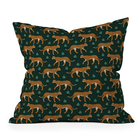 Avenie Cheetah Spring Collection IV Outdoor Throw Pillow