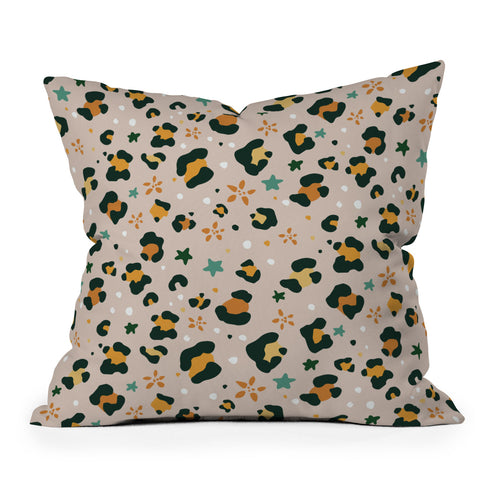 Avenie Cheetah Spring Collection VIII Outdoor Throw Pillow