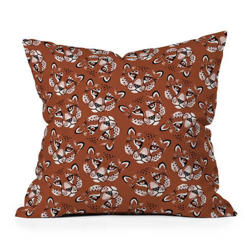 Avenie Cheetah Summer Collection VI Outdoor Throw Pillow