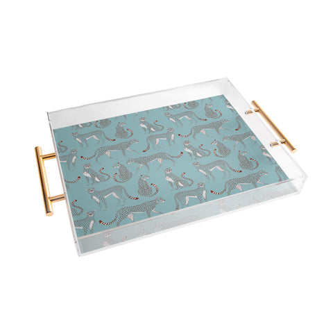 Avenie Cheetah Winter Collection II Acrylic Tray