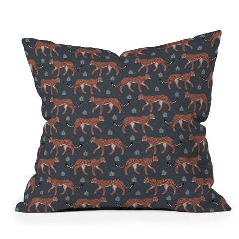 Avenie Cheetah Winter Collection III Outdoor Throw Pillow