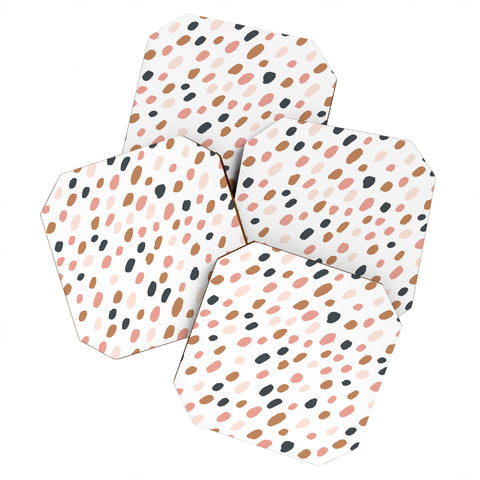 Avenie Cheetah Winter Collection VI Coaster Set