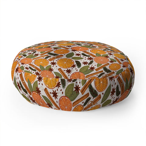 Avenie Christmas Cinnamon Spice Floor Pillow Round
