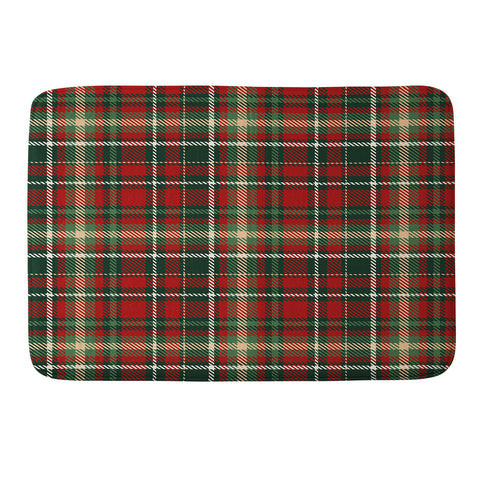 Avenie Christmas Plaid I Memory Foam Bath Mat