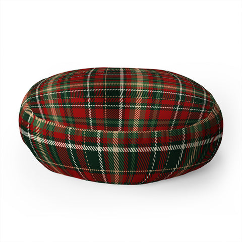 Avenie Christmas Plaid I Floor Pillow Round