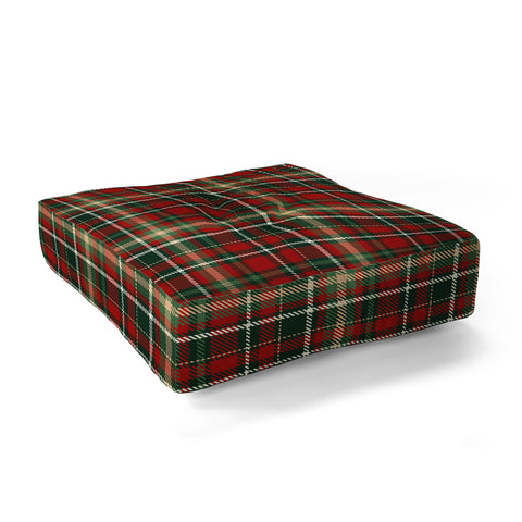 Avenie Christmas Plaid I Floor Pillow Square