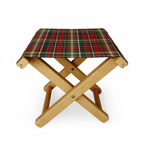 Avenie Christmas Plaid I Folding Stool