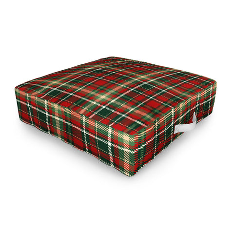 Avenie Christmas Plaid I Outdoor Floor Cushion