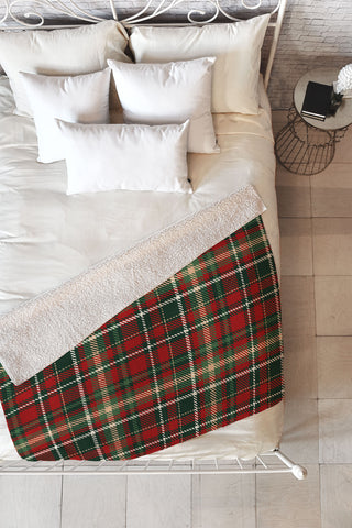Avenie Christmas Plaid I Fleece Throw Blanket