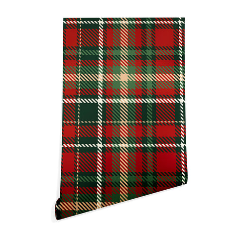 Avenie Christmas Plaid I Wallpaper