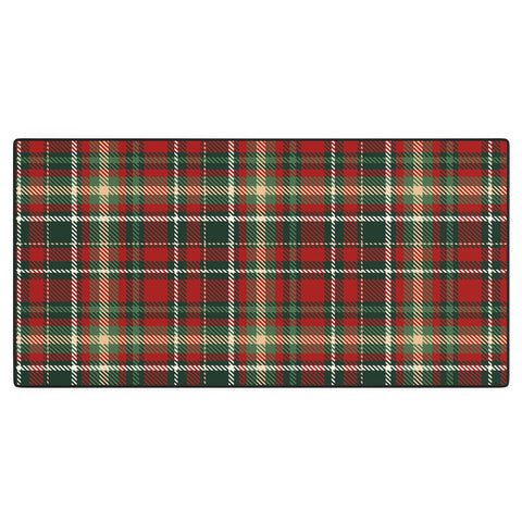 Avenie Christmas Plaid I Desk Mat
