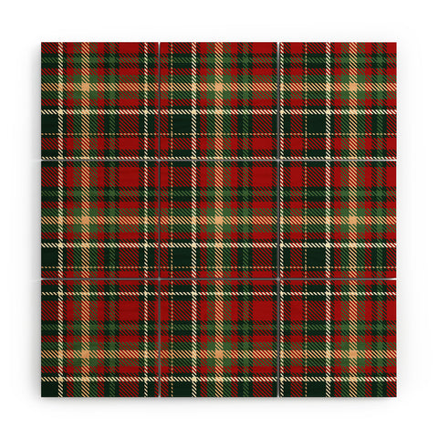 Avenie Christmas Plaid I Wood Wall Mural