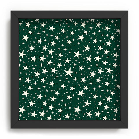 Avenie Christmas Stars In Green Recessed Framing Square