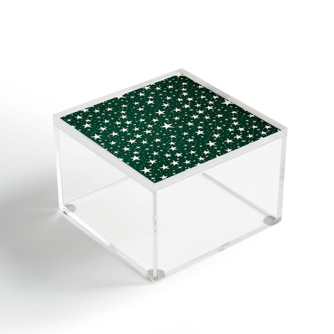 Avenie Christmas Stars In Green Acrylic Box