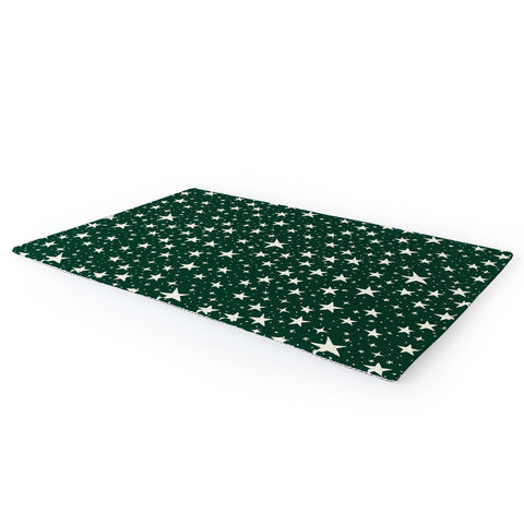Avenie Christmas Stars In Green Area Rug