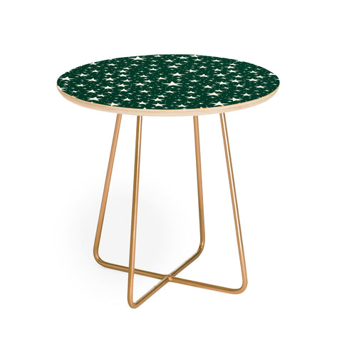 Avenie Christmas Stars In Green Round Side Table