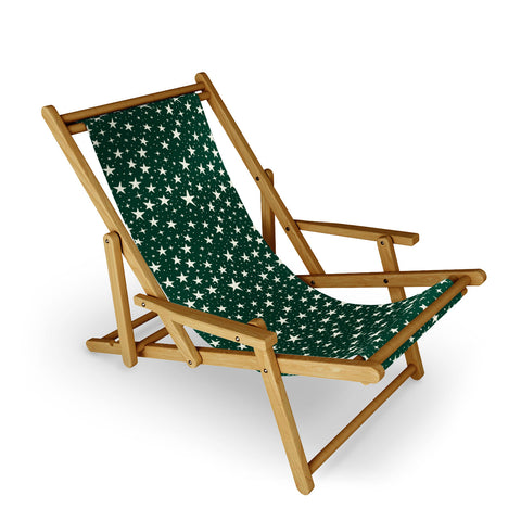 Avenie Christmas Stars In Green Sling Chair