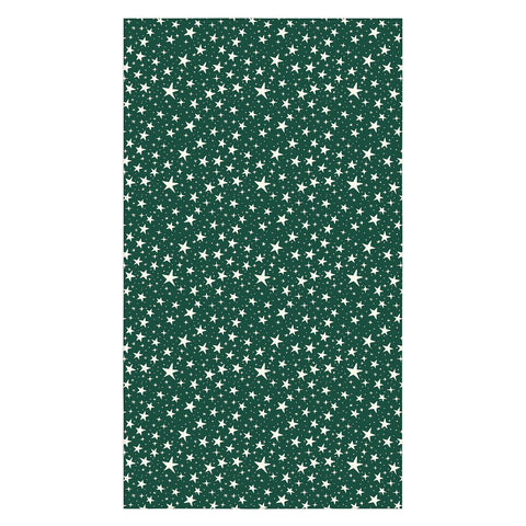 Avenie Christmas Stars In Green Tablecloth