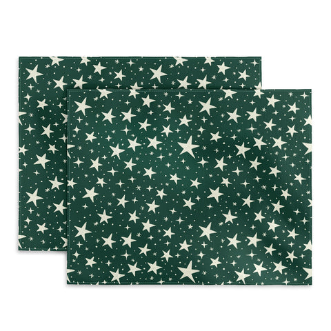 Avenie Christmas Stars In Green Placemat