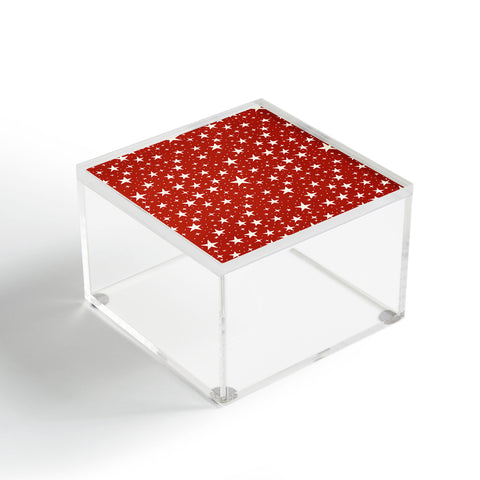 Avenie Christmas Stars in Red Acrylic Box