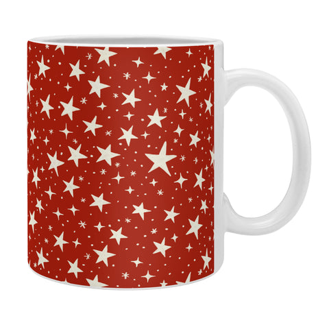 Avenie Christmas Stars in Red Coffee Mug