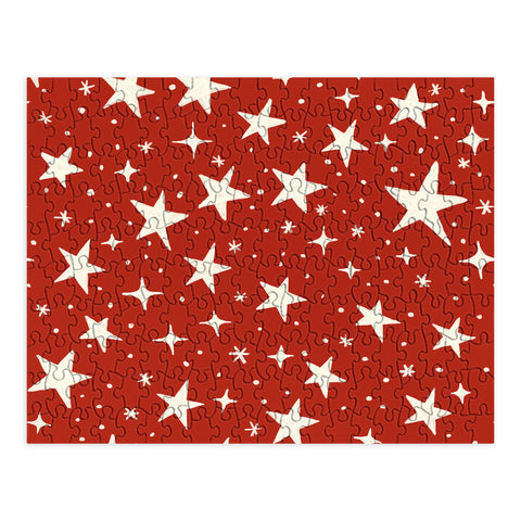 Avenie Christmas Stars in Red Puzzle