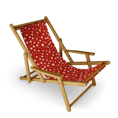 Avenie Christmas Stars in Red Sling Chair