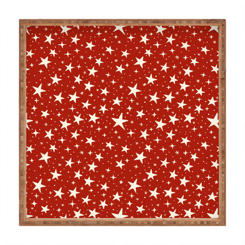 Avenie Christmas Stars in Red Square Tray