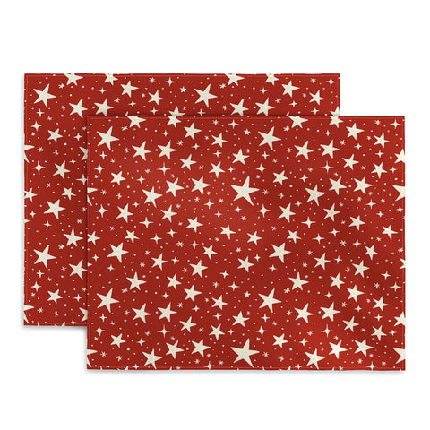 Avenie Christmas Stars in Red Placemat