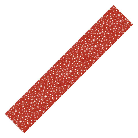 Avenie Christmas Stars in Red Table Runner