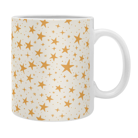 Avenie Christmas Stars in Yellow Coffee Mug