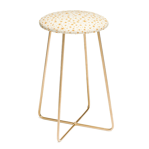 Avenie Christmas Stars in Yellow Counter Stool
