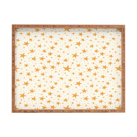 Avenie Christmas Stars in Yellow Rectangular Tray