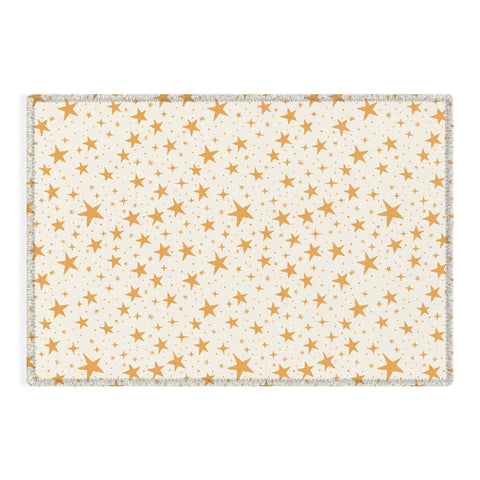 Avenie Christmas Stars in Yellow Outdoor Rug
