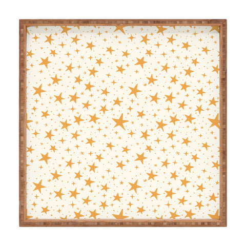 Avenie Christmas Stars in Yellow Square Tray