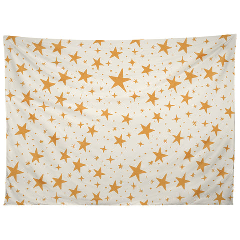 Avenie Christmas Stars in Yellow Tapestry